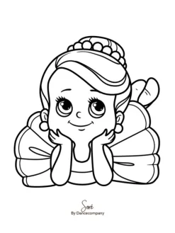 9 stk ballettegninger A5 inkl. 6 stk farveblyanter