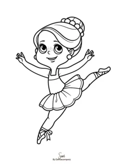 A5 balletkort til at farvelægge - 9 stk i en pakke