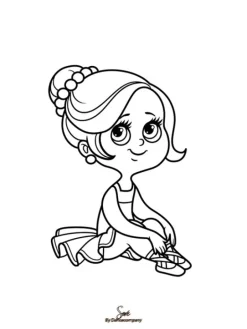 A5 balletkort til at farvelægge - 9 stk i en pakke