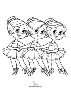 A5 balletkort til at farvelægge - 9 stk i en pakke