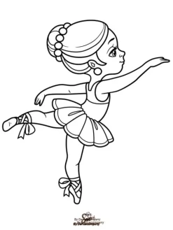 A5 balletkort til at farvelægge - 9 stk i en pakke