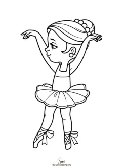 A5 balletkort til at farvelægge - 9 stk i en pakke