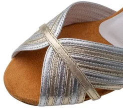 Anna Kern dansesko sølv/guld med 5 cm hæl - Noel