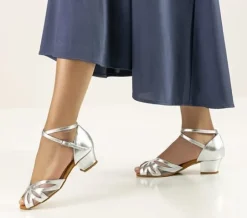 Anna Kern sølv dansesko 3,5 cm hæl