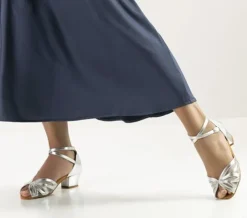 Anna Kern sølv dansesko 3,5 cm hæl