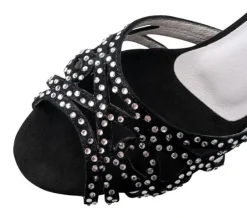 Anna Kern sort dansesko med sten og 5 cm hæl - Clemence