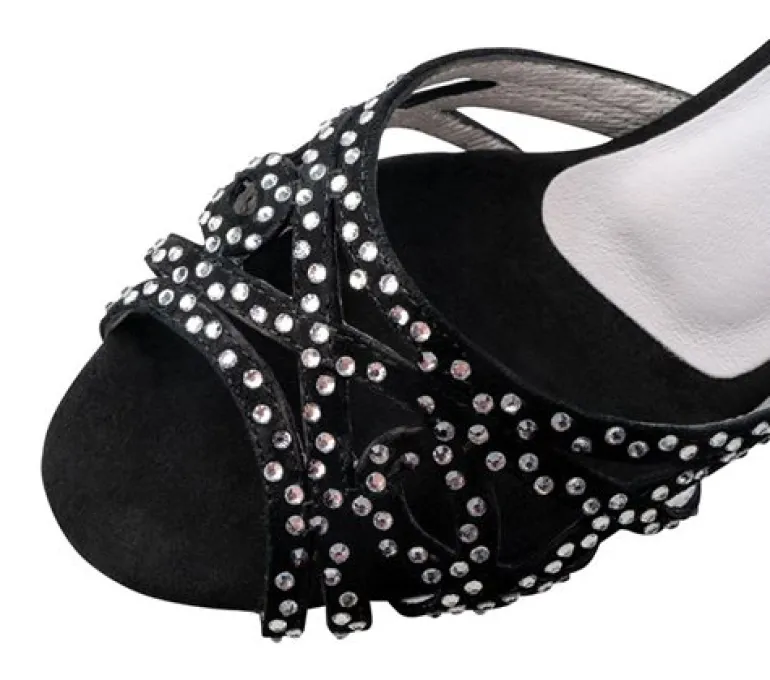 Anna Kern sort dansesko med sten og 5 cm hæl - Clemence