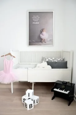 Balletplakat lille pige rosa tutu