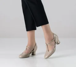 Beige skind Naia dame dansesko Werner Kern