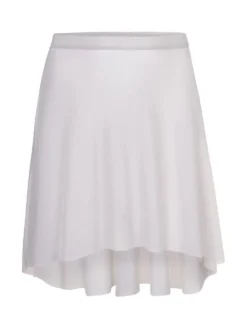 Beigefarvet pull on mesh skørt fra Mara Dancewear