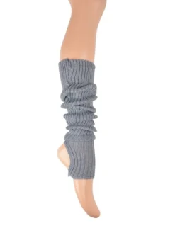 Benvarmere ribstrik grå 65 cm Seré