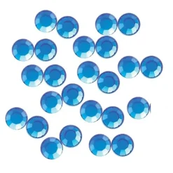 Blå rhinsten til ansigt, hår og tøj