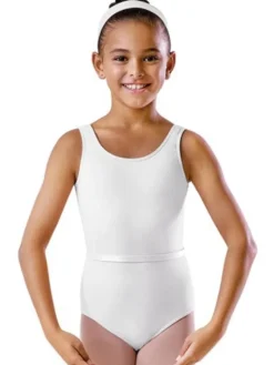 Bloch hvid dragt m.bælte u. ærme til piger