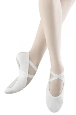 Bloch hvid springsko/soft balletsko split sål