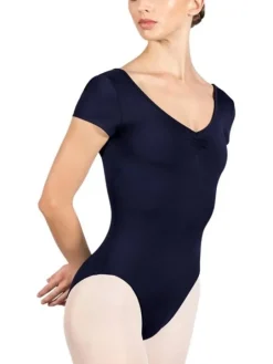 Bloch navy klassisk dragt m. korte ærmer og rynk