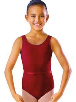 Bloch rød dragt m.bælte u. ærme til piger