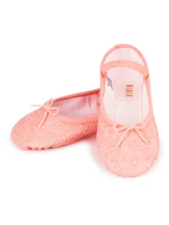 Bloch rosa skind balletsko med glimmer