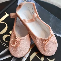 Bloch rosa skind balletsko med glimmer