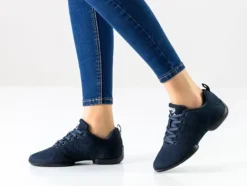 Blåsorte sneaker åndbar strik til damer - Suny