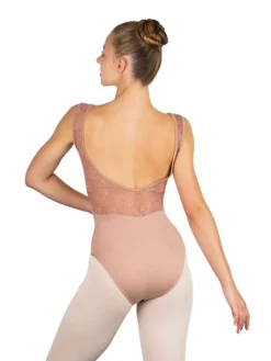 Cafe au lait balletdragt m.bredde stropper Ballet Rosa