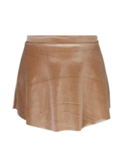 Camel farvet pull on velour skørt fra Mara Dancewear