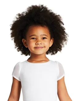 Capezio hvid dragt med puf ærmer til piger