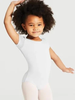 Capezio hvid dragt med puf ærmer til piger