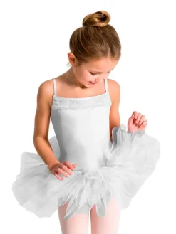 Capezio hvid tutudragt med flæser til piger