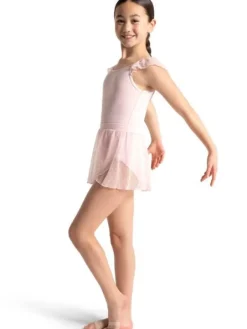 Capezio lyserød dragt med flæse ærmer til piger