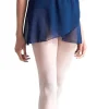 Capezio navy chiffon wrap skirt