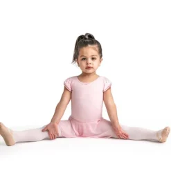 Capezio rosa dragt m.skørt og puf ærmer til piger