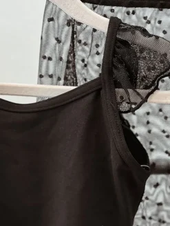 Capezio sort dragt med flæse ærmer til piger