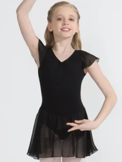 Capezio sort dragt m.flot skørt til piger