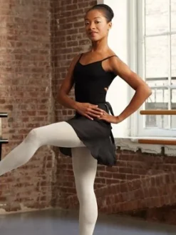 Capezio sort slå om skørt damer