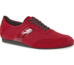 Diamant rød dansesneaker vario spin sål til herrer