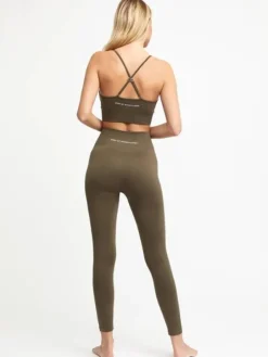 Drop of mindfulness olivengrønne seamless leggings