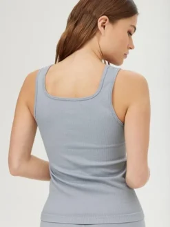 Drop of mindfulness svag lyseblå seamless rib top