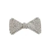Fin hårsløjfe med sølv små rhinsten