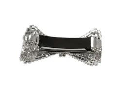 Fin hårsløjfe med sølv små rhinsten