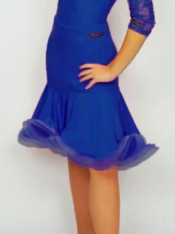 Flot blå dansenederdel til piger - Ready4dance