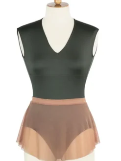 Flot kort cafe au lait balletskørt fra balletrosa