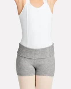 Grå strik balletshorts til piger Capezio