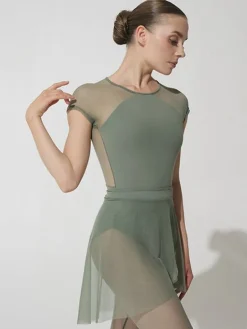 Grishko dragt i olivengrøn med mesh detaljer