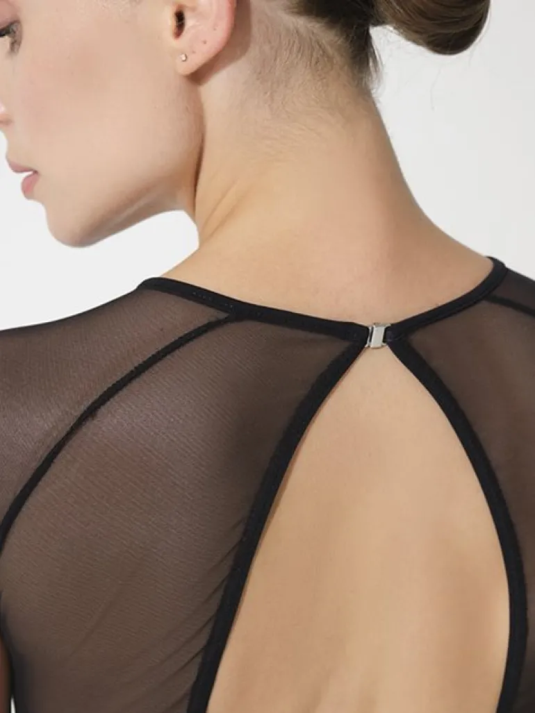 Grishko dragt i sort med mesh ærmer