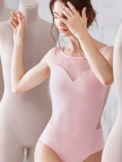 Grishko rosa balletdragt med mesh og flot ryg