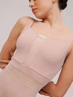Grishko tank dragt i tea rosa med mesh udskæringer