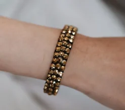 Guld rhinsten armbånd
