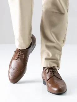 Herre dansesko cognac farvet skind Werner Kern