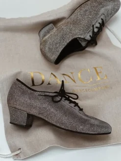 Hør rygsæk/mulepose med guld DANCE skrift