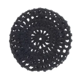 Hårnet i hæklet strik sort